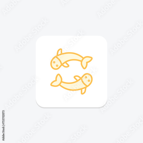 Koi Fish icon  fish  pond  water  japanese duotone line icon  editable vector icon  pixel perfect  illustrator ai file
