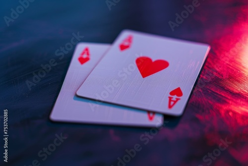 KS two card symbols are shown on a dark background 