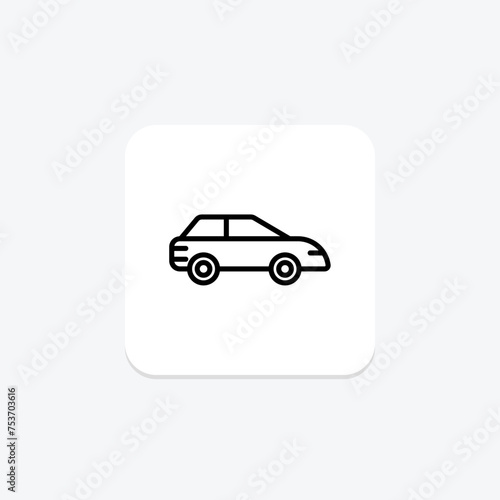 Dads Car icon  car  vehicle  auto  father line icon  editable vector icon  pixel perfect  illustrator ai file