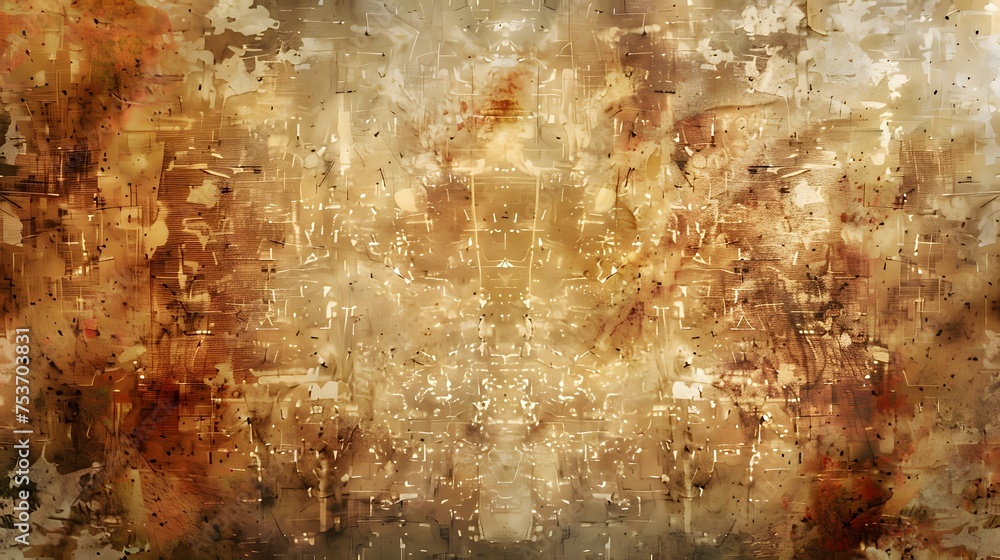 Grungy brown texture with abstract splashes