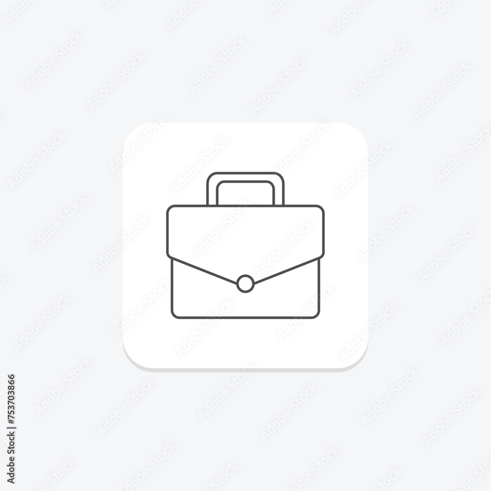 Briefcase icon, bag, work, business, professional thinline icon, editable vector icon, pixel perfect, illustrator ai file Briefcase icon, bag, work, business, professional thinline icon, editable vector icon, pixel perfect, illustrator ai file