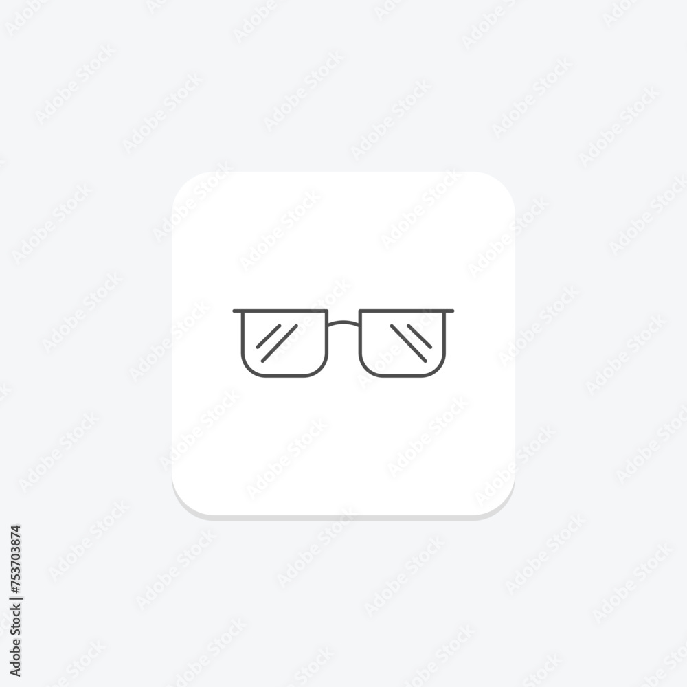 Dads Glasses icon, glasses, eyewear, vision, father thinline icon, editable vector icon, pixel perfect, illustrator ai file Dads Glasses icon, glasses, eyewear, vision, father thinline icon, editable vector icon, pixel perfect, illustrator ai file
