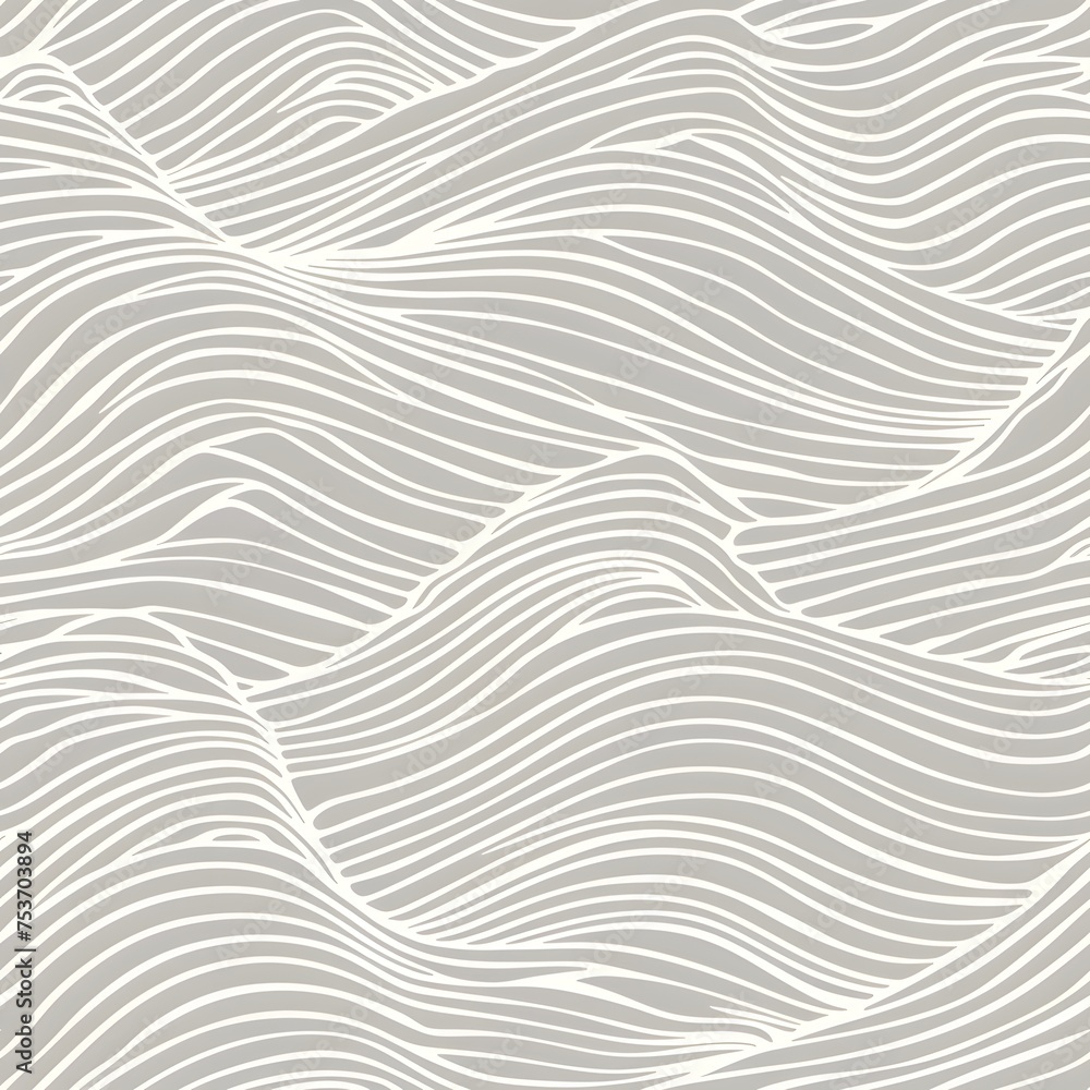 Gray abstract wave pattern with a tactile texture - obrazy, fototapety, plakaty 