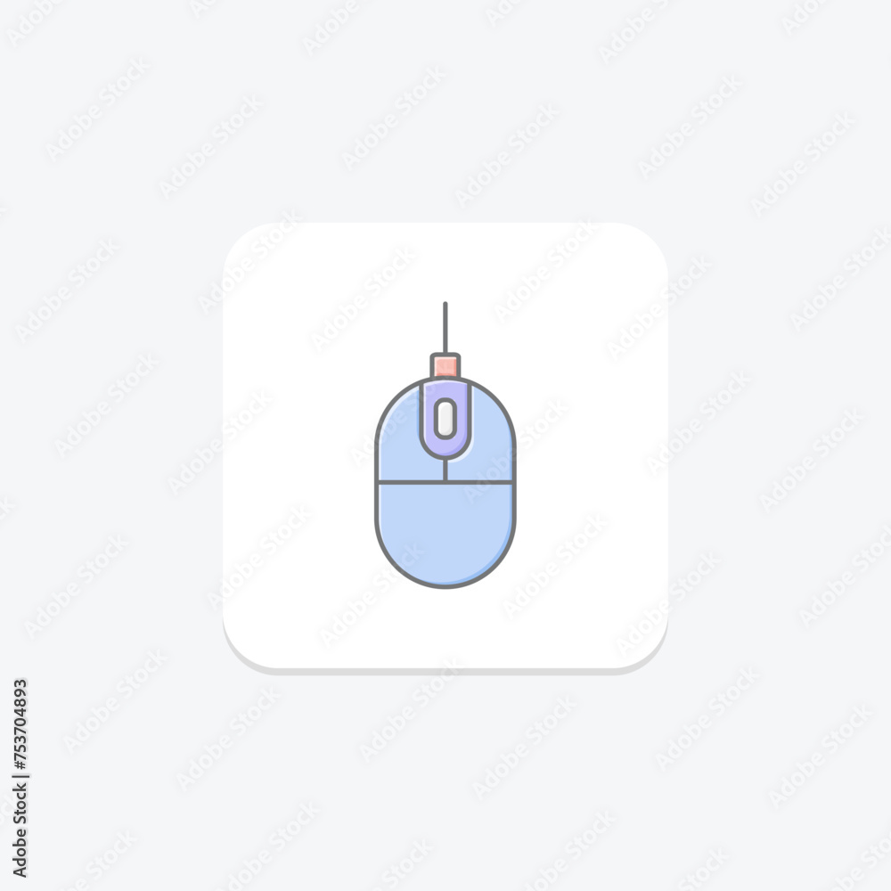 Computer Mouse icon, mouse, technology, click, pointer lineal color icon, editable vector icon, pixel perfect, illustrator ai file Computer Mouse icon, mouse, technology, click, pointer lineal color icon, editable vector icon, pixel perfect, illustrator ai file