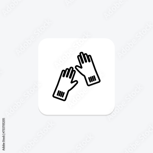 Gardening Gloves icon, gloves, garden, hand, protection line icon, editable vector icon, pixel perfect, illustrator ai file