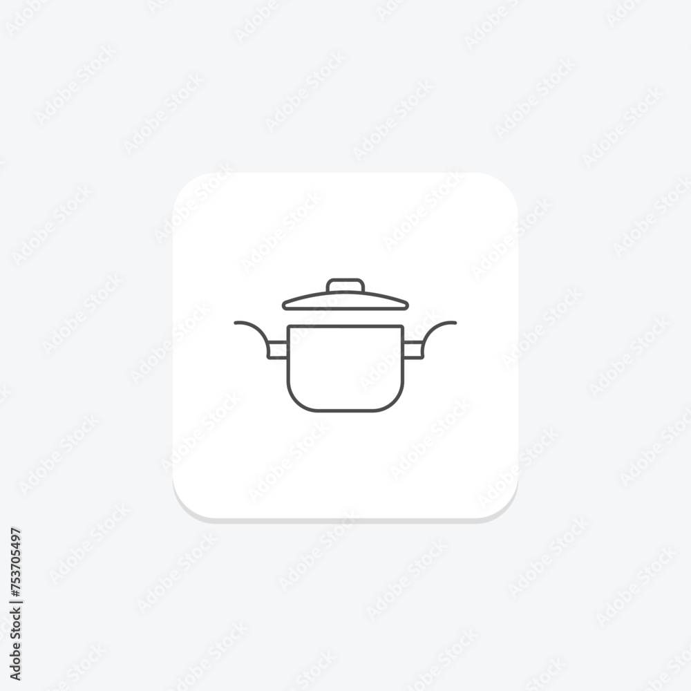 Moms Cooking Pot icon, cooking, pot, kitchen, food thinline icon, editable vector icon, pixel perfect, illustrator ai file Moms Cooking Pot icon, cooking, pot, kitchen, food thinline icon, editable vector icon, pixel perfect, illustrator ai file