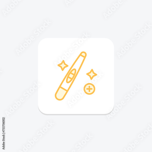 Pregnancy Test icon, test, mom, motherhood, expectant duotone line icon, editable vector icon, pixel perfect, illustrator ai file