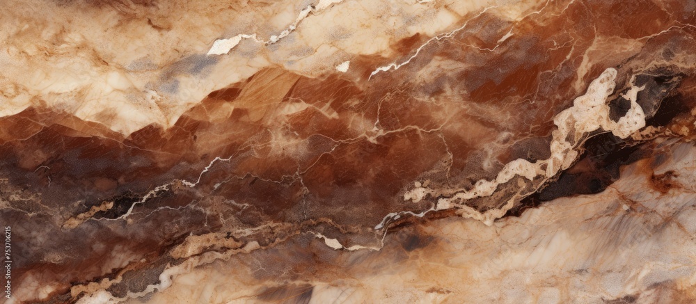 Obraz premium Abstract Brown Marble Ink Pattern Texture Background