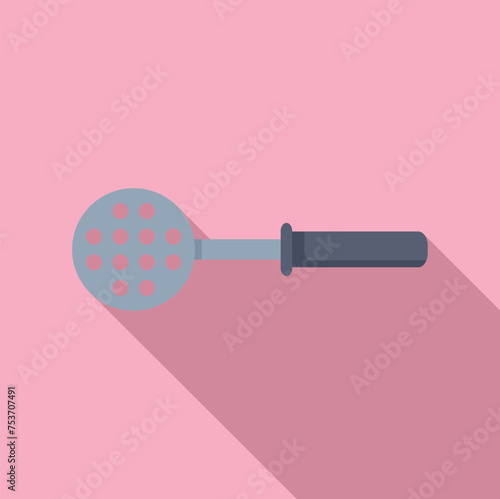 Ice fishing tool icon flat vector. Outdoor activity camping. Festival family