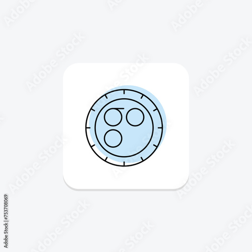 Crypto Asset Management icon, asset, management, cryptocurrency, digital color shadow thinline icon, editable vector icon, pixel perfect, illustrator ai file
