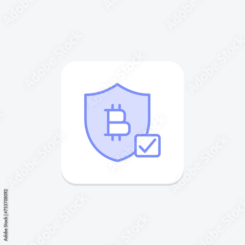 Digital Currency icon, currency, cryptocurrency, virtual, decentralized duotone line icon, editable vector icon, pixel perfect, illustrator ai file