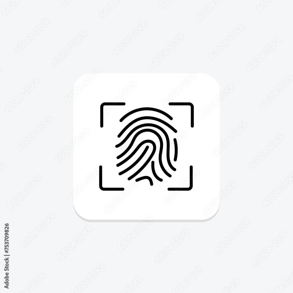 Biometric Authentication icon, authentication, security, protection, cyber line icon, editable vector icon, pixel perfect, illustrator ai file Biometric Authentication icon, authentication, security, protection, cyber line icon, editable vector icon, pixel perfect, illustrator ai file