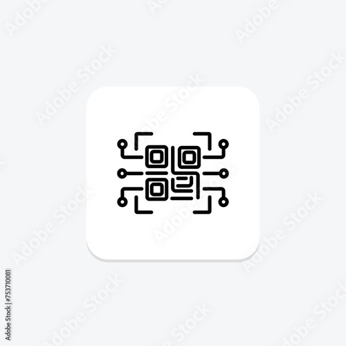 Cyber Scan icon, scan, security, protection, digital line icon, editable vector icon, pixel perfect, illustrator ai file