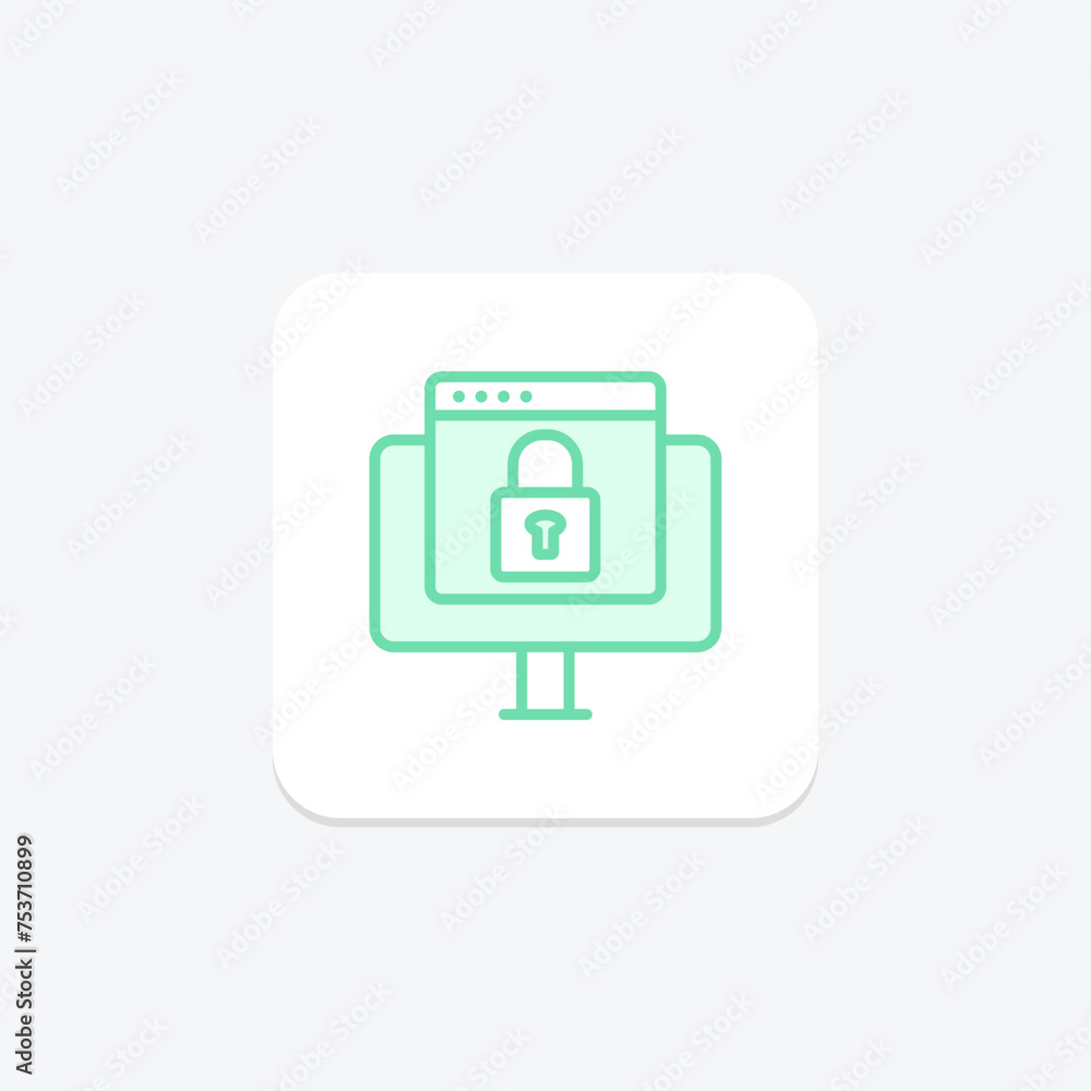 Secure Browser icon, browser, security, protection, cyber duotone line icon, editable vector icon, pixel perfect, illustrator ai file Secure Browser icon, browser, security, protection, cyber duotone line icon, editable vector icon, pixel perfect, illustrator ai file