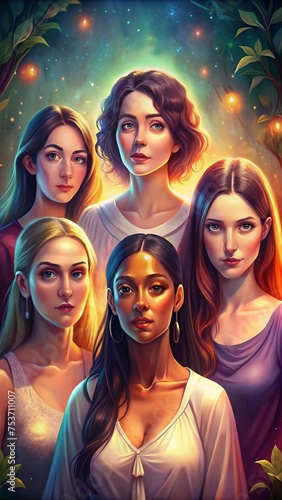 Group Of Women Variety Skin Color Illustration  Banner 