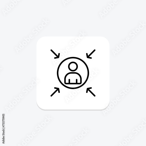 User Centered Design icon, design, user, experience, interface line icon, editable vector icon, pixel perfect, illustrator ai file photo