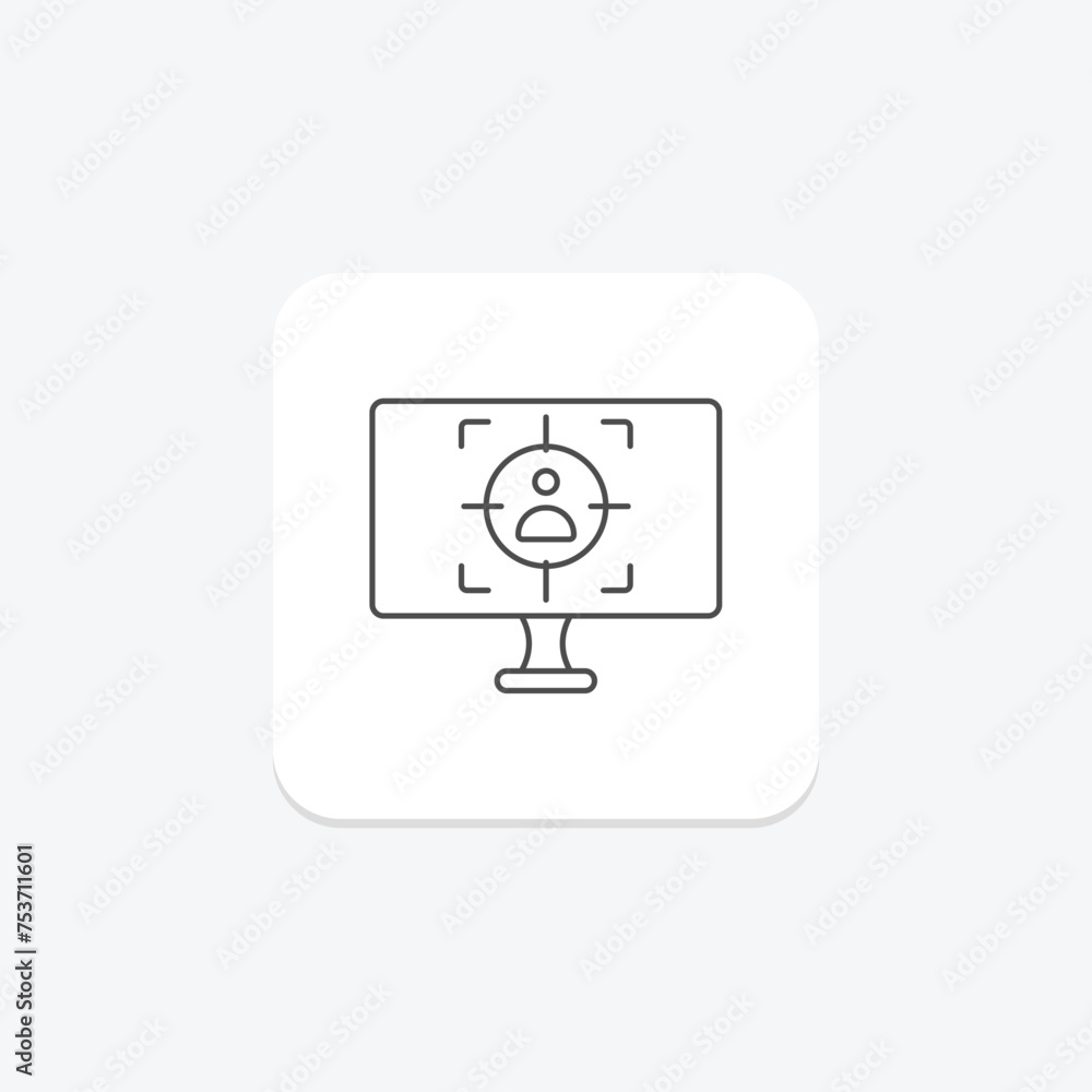 User Focused Design icon, focused, design, experience, interface thinline icon, editable vector icon, pixel perfect, illustrator ai file User Focused Design icon, focused, design, experience, interface thinline icon, editable vector icon, pixel perfect, illustrator ai file