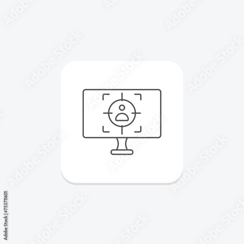 User Focused Design icon, focused, design, experience, interface thinline icon, editable vector icon, pixel perfect, illustrator ai file