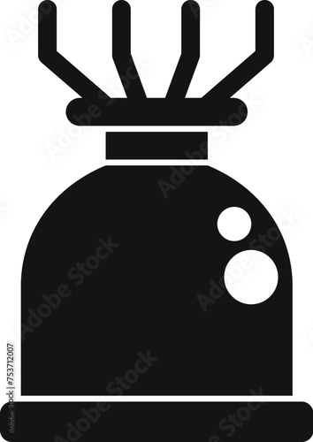 Ice fishing burner icon simple vector. Lake man. Polar activity fisher activity