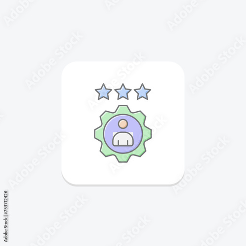 User Experience Optimization icon, experience, optimization, design, interface lineal color icon, editable vector icon, pixel perfect, illustrator ai file