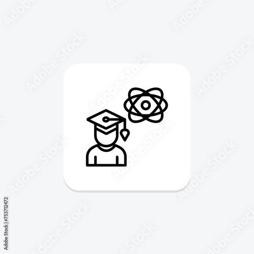 Classroom Genius icon, genius, creative, learning, school line icon, editable vector icon, pixel perfect, illustrator ai file