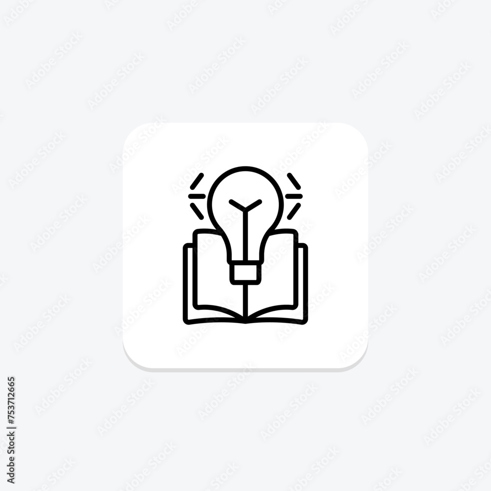Learning icon, education, knowledge, study, growth line icon, editable vector icon, pixel perfect, illustrator ai file Learning icon, education, knowledge, study, growth line icon, editable vector icon, pixel perfect, illustrator ai file