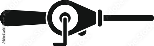Ice fishing rod icon simple vector. Sport camping activity. Fisher event festival
