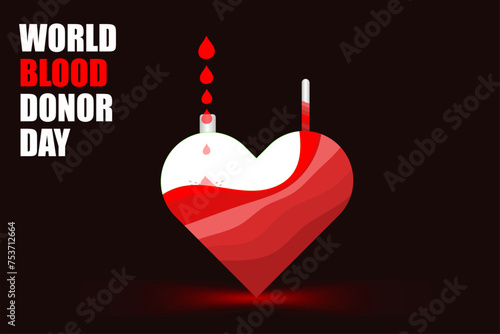 World Blood Donor Day vector, Awareness poster, Blood donation awareness poster design. Hemophilia, anemia, or blood cancer day concept.