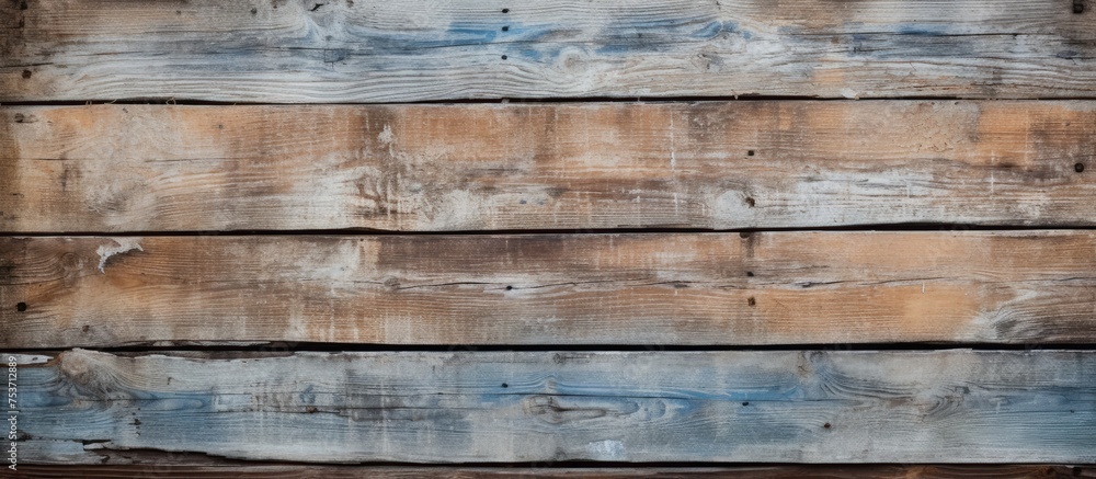 Fototapeta premium Fragment of weathered wooden house wall suitable for background