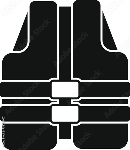 Ice fishing rescue vest icon simple vector. Polar activity. Season outdoor