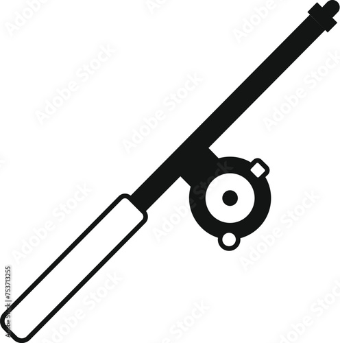 Ice fishing rod icon simple vector. Camping sport. Vacation fun holiday