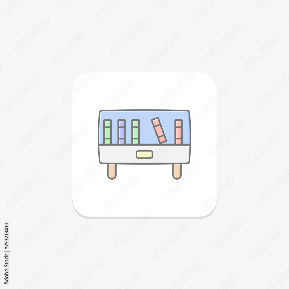Reading Corner icon, corner, study, time, learning lineal color icon, editable vector icon, pixel perfect, illustrator ai file Reading Corner icon, corner, study, time, learning lineal color icon, editable vector icon, pixel perfect, illustrator ai file