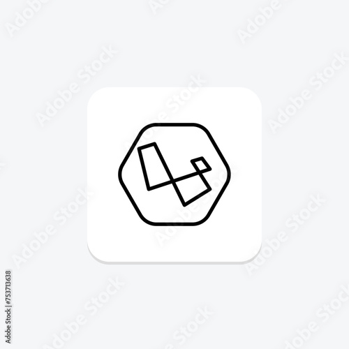 Laravel icon, php, framework, backend, server-side line icon, editable vector icon, pixel perfect, illustrator ai file