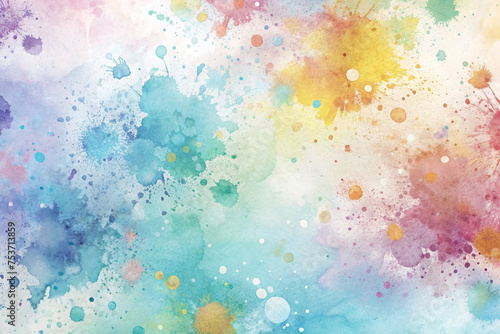 Watercolor Texture Background with Splashes