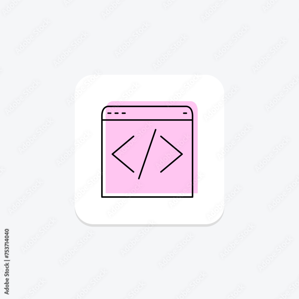 HTML icon, markup, web, development, structure color shadow thinline icon, editable vector icon, pixel perfect, illustrator ai file HTML icon, markup, web, development, structure color shadow thinline icon, editable vector icon, pixel perfect, illustrator ai file