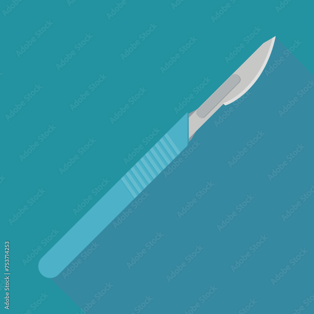 Surgeon's scalpel isolated (flat design) Surgeon's scalpel isolated (flat design)