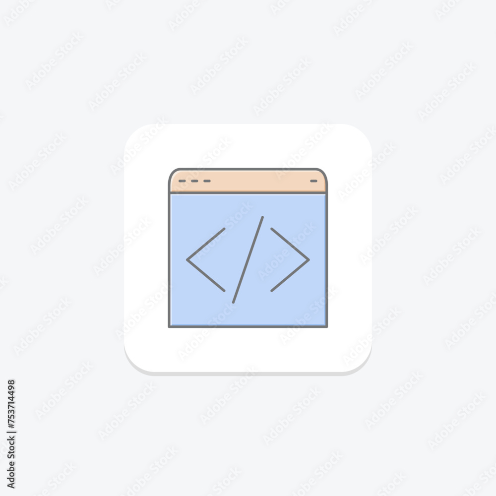 HTML icon, markup, web, development, structure lineal color icon, editable vector icon, pixel perfect, illustrator ai file HTML icon, markup, web, development, structure lineal color icon, editable vector icon, pixel perfect, illustrator ai file