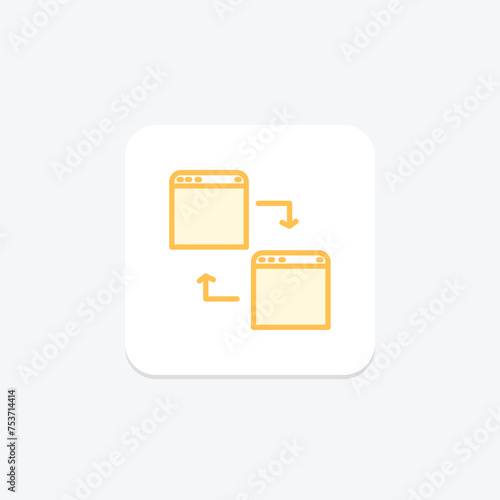 Cross-Browser Compatibility icon, compatibility, web, development, support duotone line icon, editable vector icon, pixel perfect, illustrator ai file photo