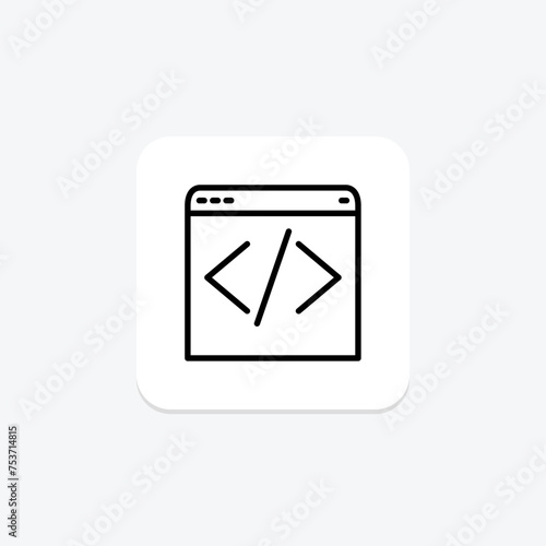 Free Download HTML icon, markup, web, development, structure line icon, editable vector icon, pixel perfect, illustrator ai file - GFXLoad