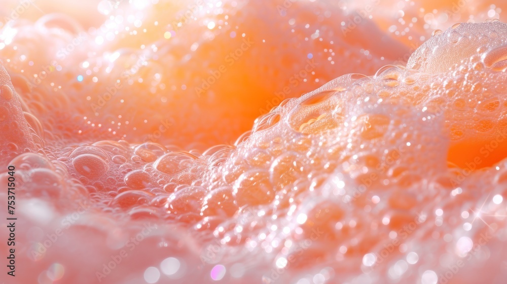 Refreshing spray of coconut oil face mist with a delicate pink hue suspended in clear water Refreshing spray of coconut oil face mist with a delicate pink hue suspended in clear water