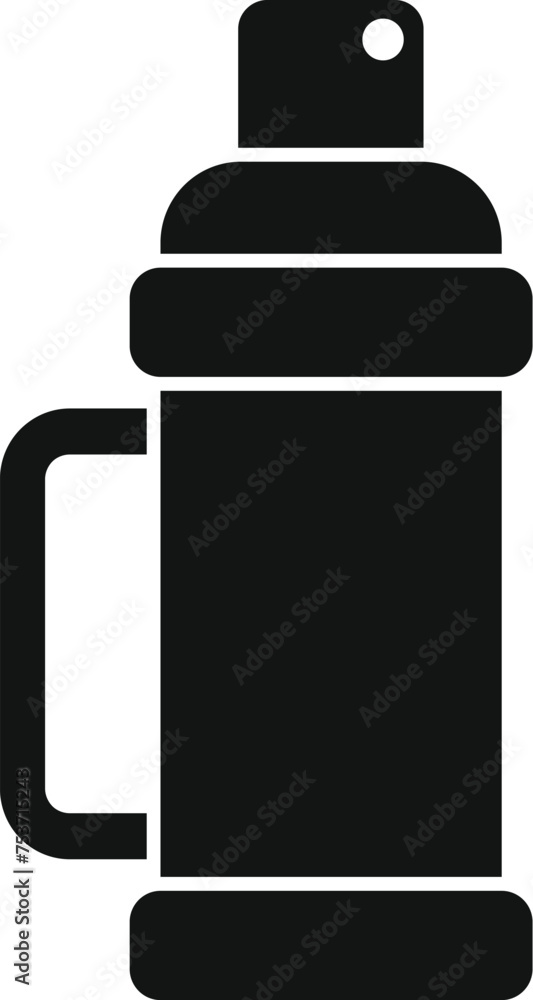Ice fishing thermos bottle icon simple vector. Camping sport. Festival event Ice fishing thermos bottle icon simple vector. Camping sport. Festival event