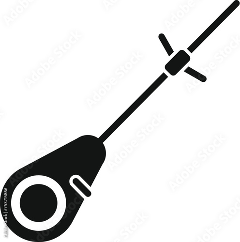 Modern fishing rod icon simple vector. Season sport. Eskimo people mountains