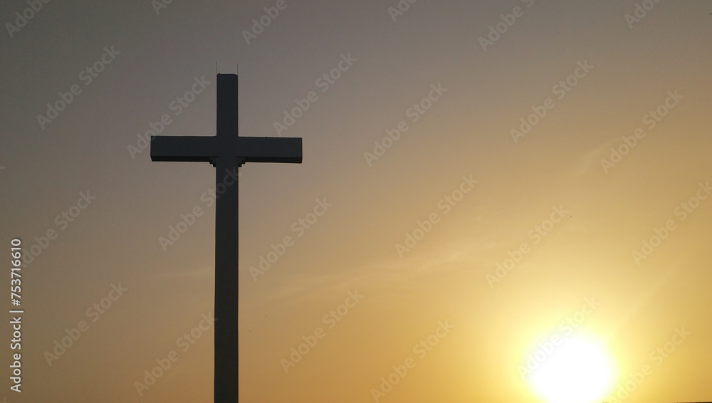 cross on sunset