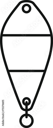 Ice fishing bait icon outline vector. Lake man polar activity. Family nature leisure