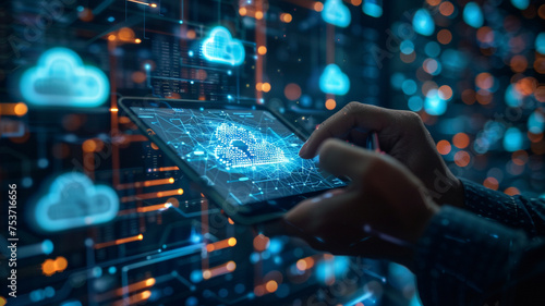 Wallpaper Mural Cyber security network in data protection
concept on cloud Torontodigital.ca