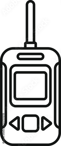 Ice fishing walkie talkie icon outline vector. Activity bait. Nature sport landscape