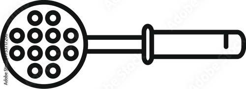 Ice fishing tool icon outline vector. Outdoor activity camping. Festival family