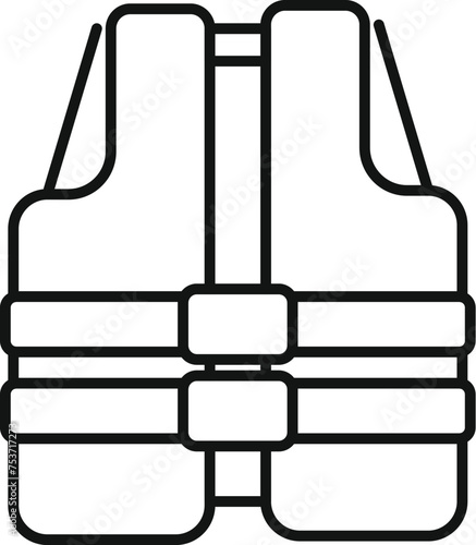 Ice fishing rescue vest icon outline vector. Polar activity. Season outdoor