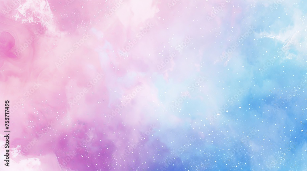 Pastel pink and blue cosmic galaxy texture background.