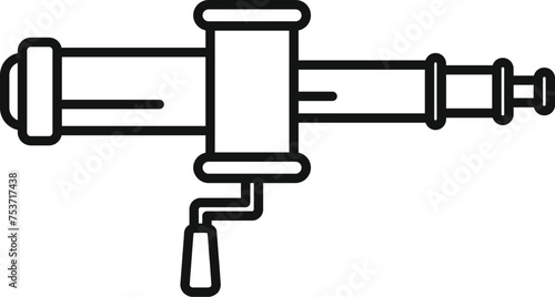 Sport ice fishing rod icon outline vector. Camping landscape. Vacation traveling